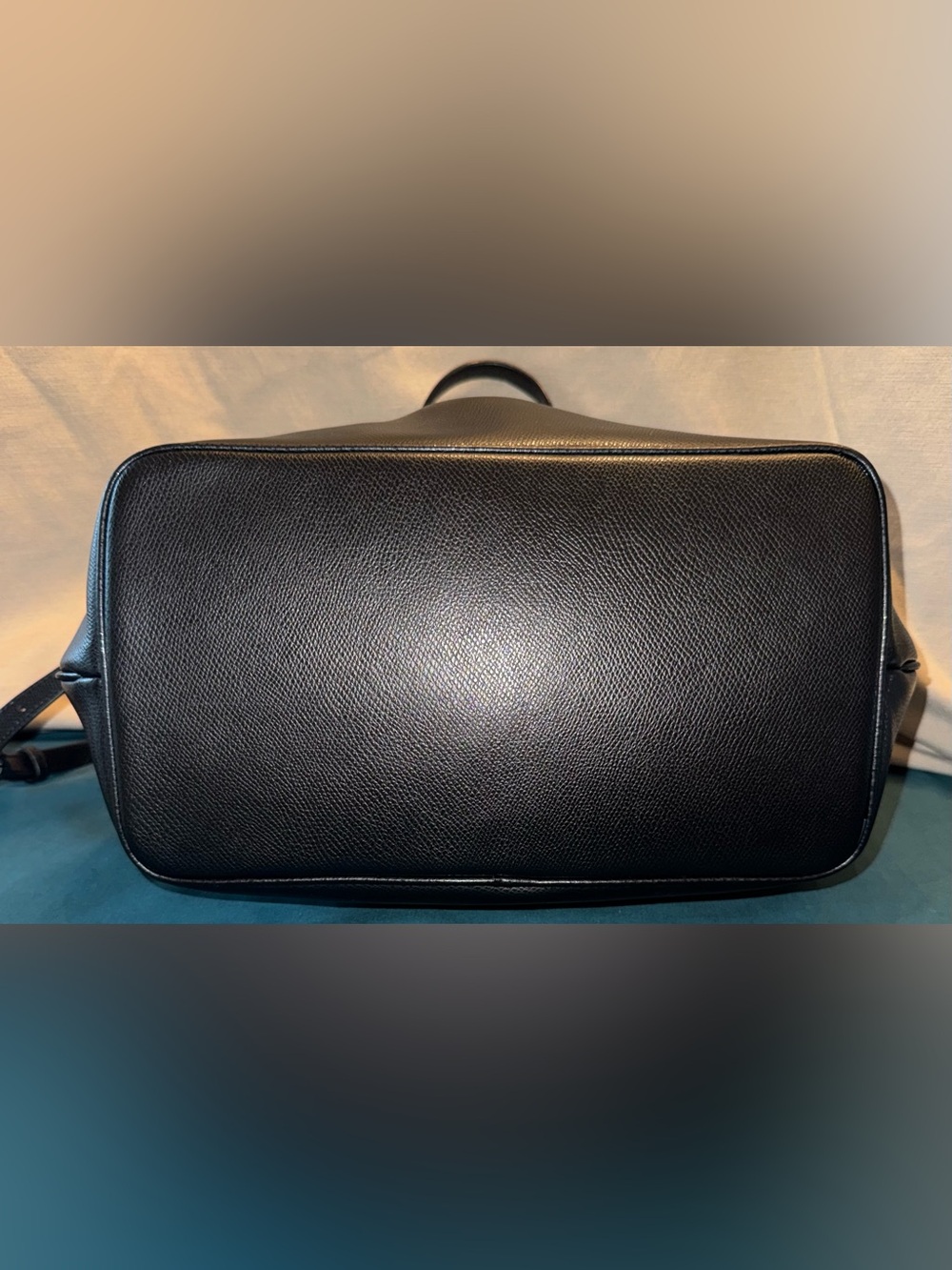 Coach F34680 Pleat Tote in Black Crossgrain Leather - Picture 7 of 15